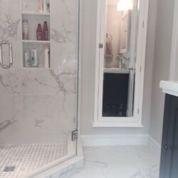 Remodeled bathroom in Arlington, VA