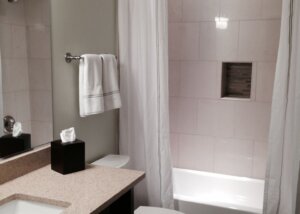 Remodeled bathroom in Fairfax, VA finished basement