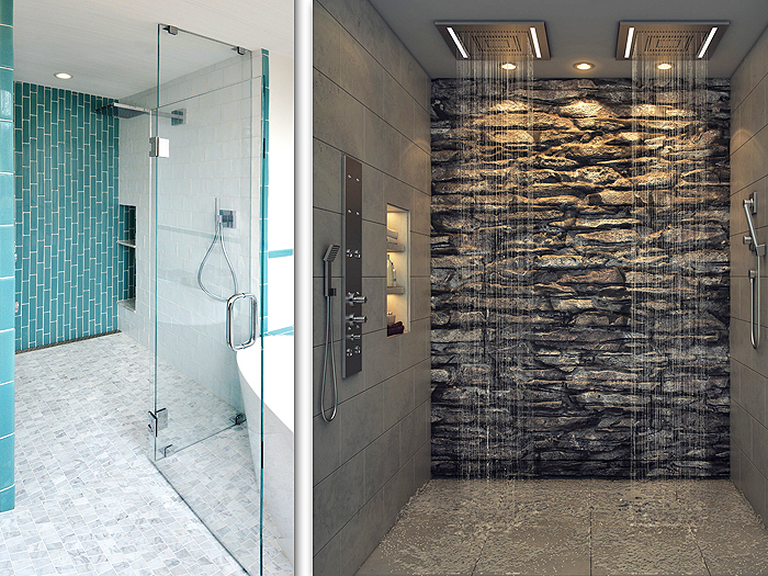 Barrier-free universal design showers