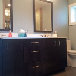 Vanity in master bathroom