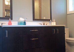 Vanity in master bathroom