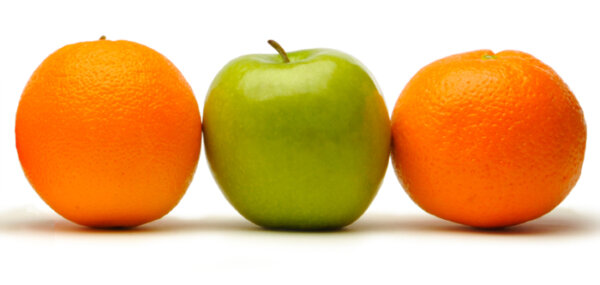 photo: apples and oranges