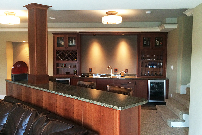 finished basement remodeling photo