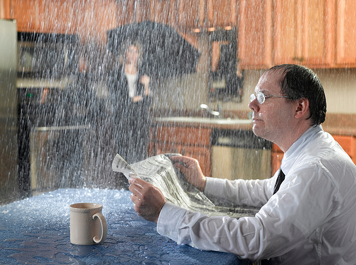 Photo of leaking roof