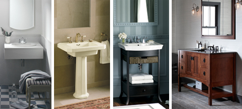 Photo: comparison of sink styles