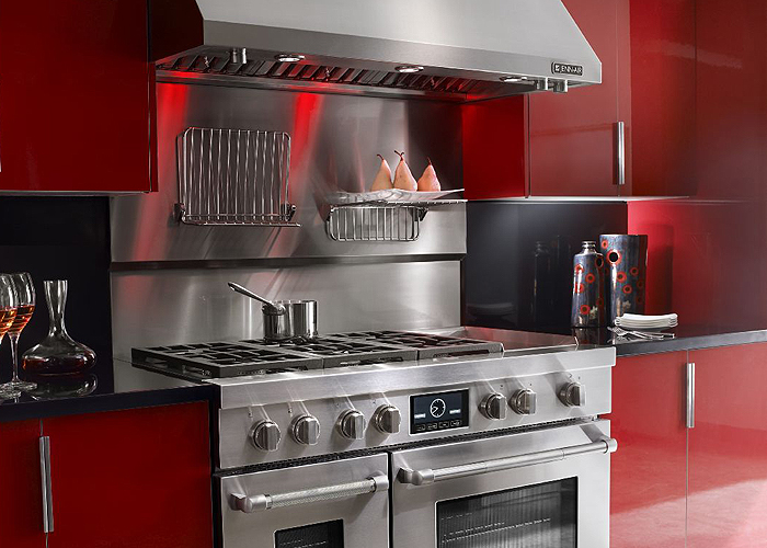 Commercial style kitchen photo courtesy Jenn-Air