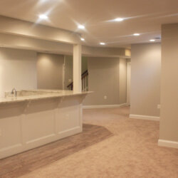 finished basement with wet bar in Ashburn, VA
