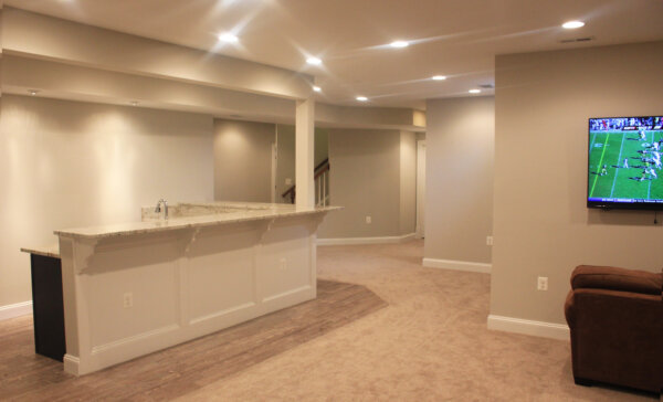 finished basement in Ashburn, VA