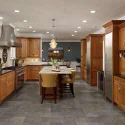 Wide shot of remodeled kitchen
