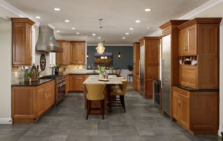 Wide shot of remodeled kitchen