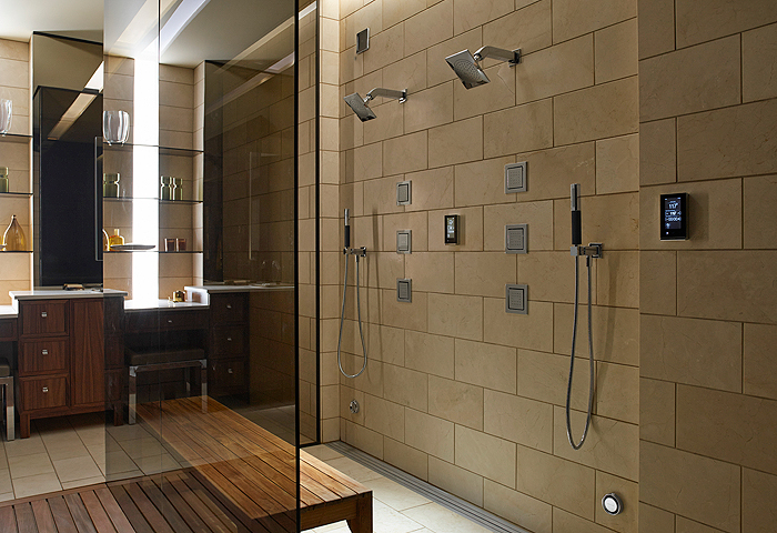 Walk-in shower by Kohler