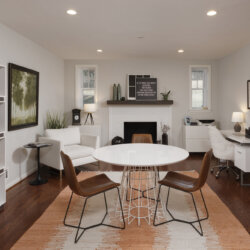 Breakfast table in room attached to kitchen