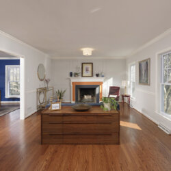 Living room with fireplace