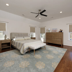 Master bedroom in remodeled home