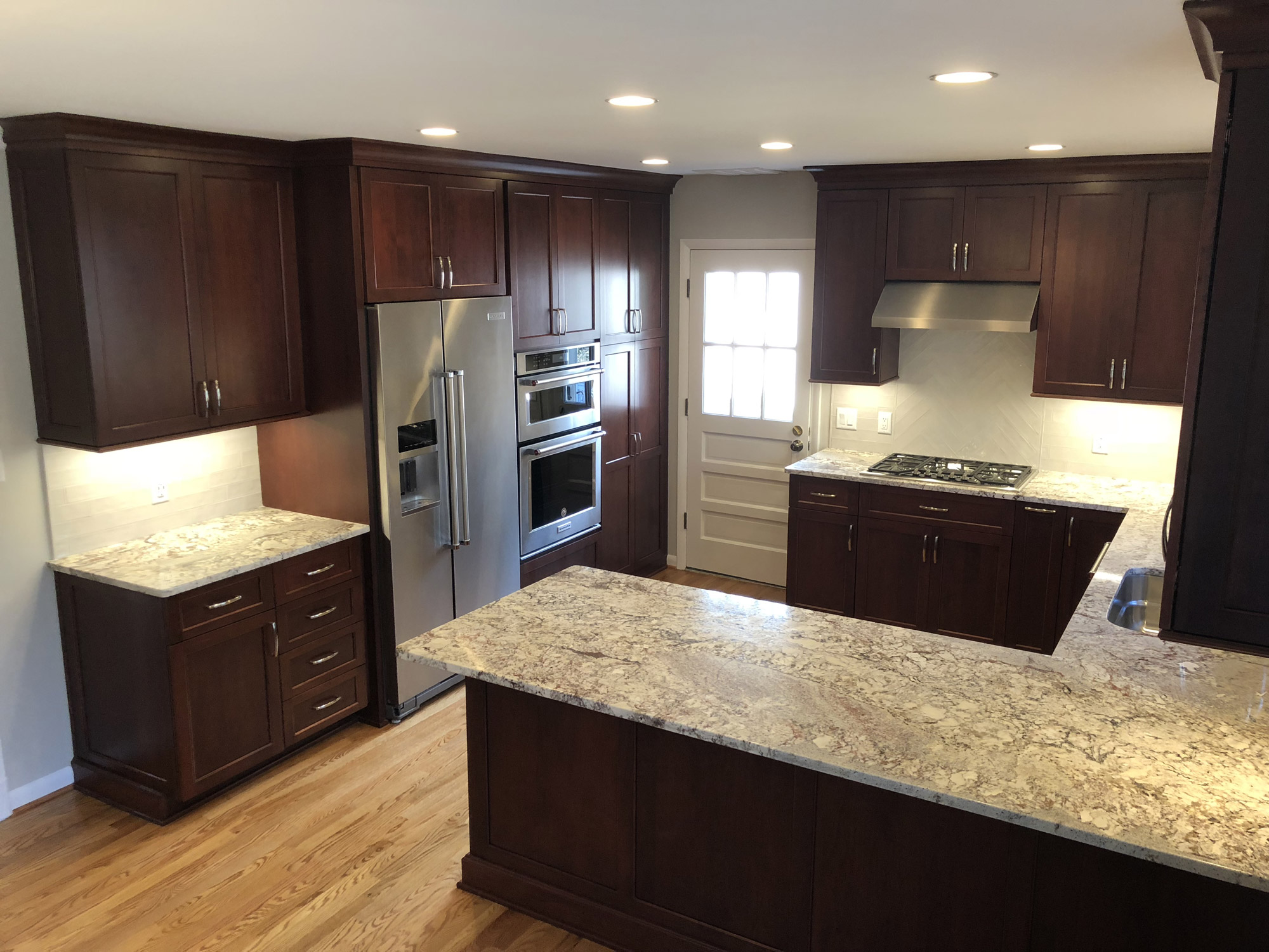 Remodeled Kitchen Dark Cabinets 14