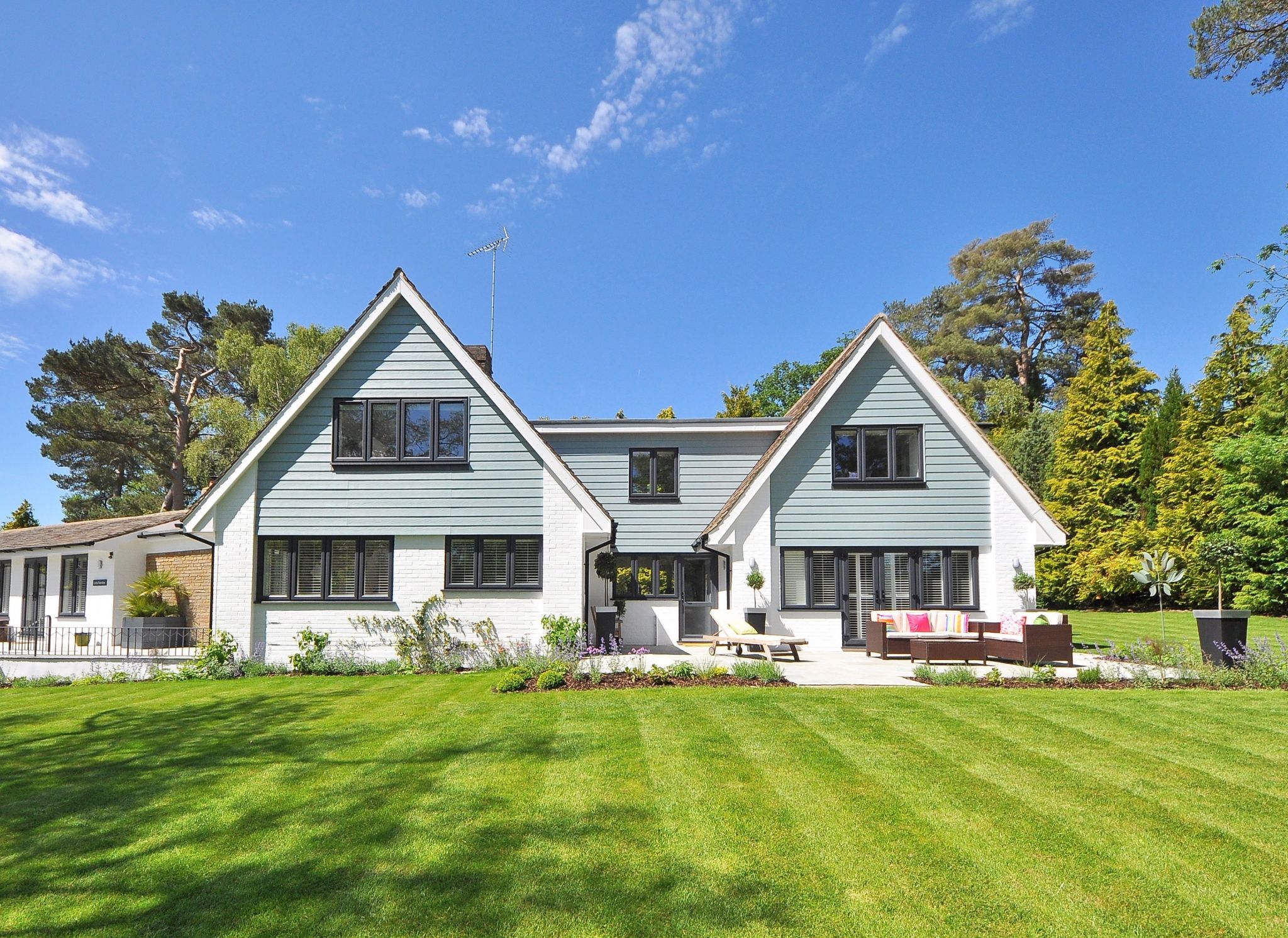 home with lawn security