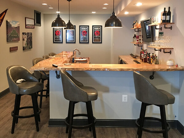 Lighting in a finished basement