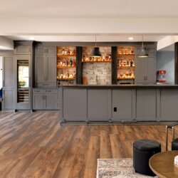 basement remodel full wet bar
