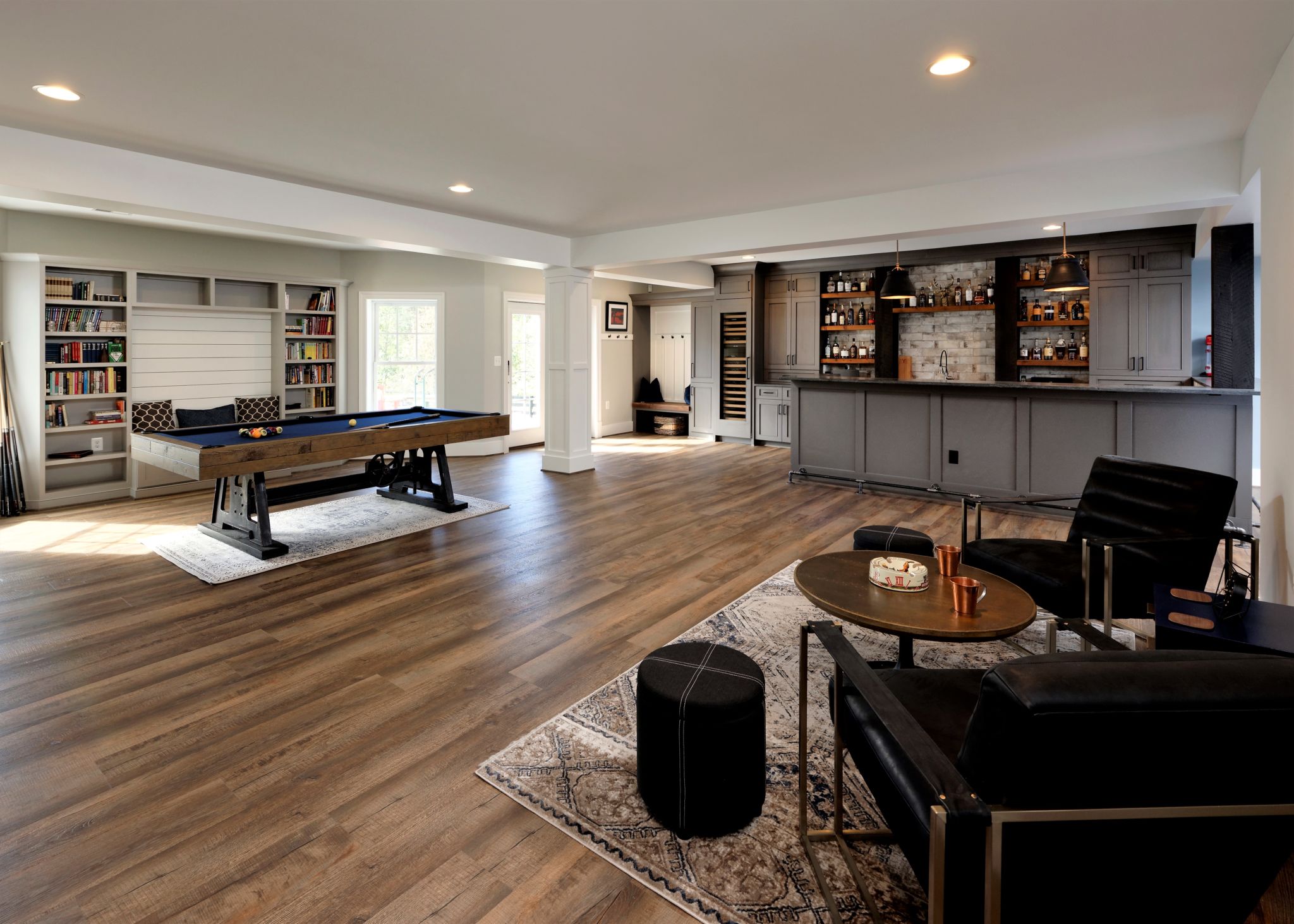 luxury finished basement remodel in ashburn va 