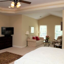 Master bedroom in custom home fairfax VA