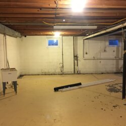 before photo of basement to be remodeled
