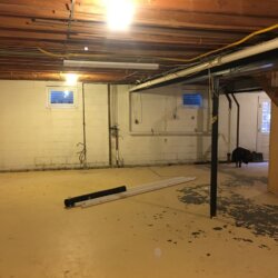 before photo of basement to be remodeled