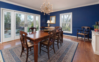 dining room in whole house remodel in alexandria va