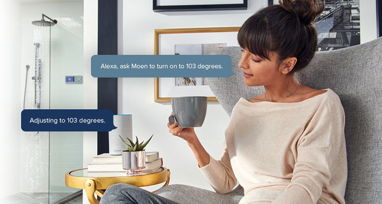 voice activated shower controls