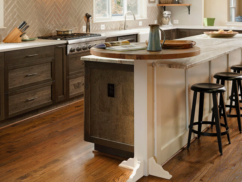 Butcher block kitchen island