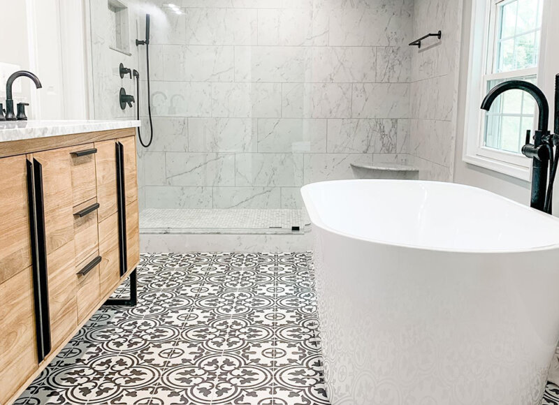 Custom master bath by Metro Building & Remodeling