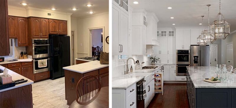BEFORE & AFTER Photos of Custom Kitchen